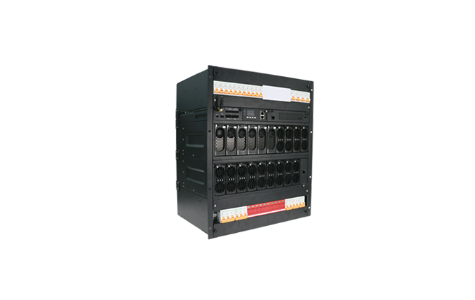 Joyoy Solar Hybrid Power Pack in a 19-inch rack