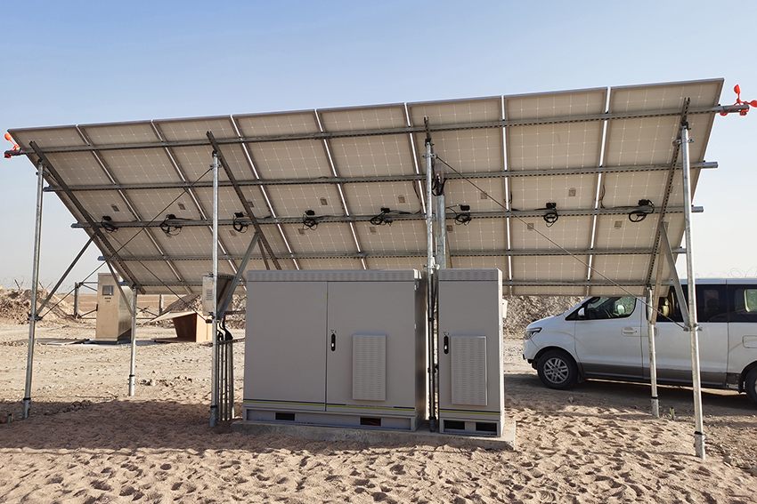 Solar and OPzV battery power system for water pipeline valve room in Iraq