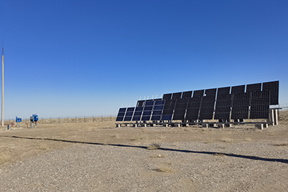 Solar, generator and Ni-Cd battery system for remote manifold in Kuwait