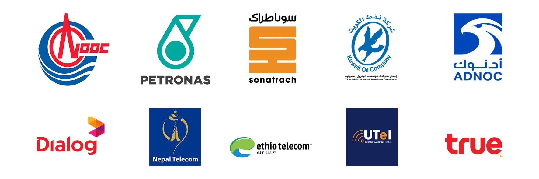 Logos of Joyoy Energy Tech clients and industry partners